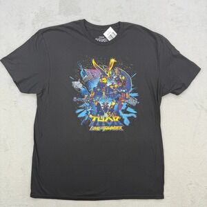 Marvel Shirt Mens Thor Love and Thunder Graphic T-Shirt Black Tee Size XL